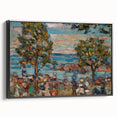 Modern Wall Art - Serene Beach Scene with Trees
