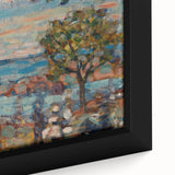 Modern Wall Art - Serene Beach Scene with Trees