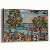 Modern Wall Art - Serene Beach Scene with Trees