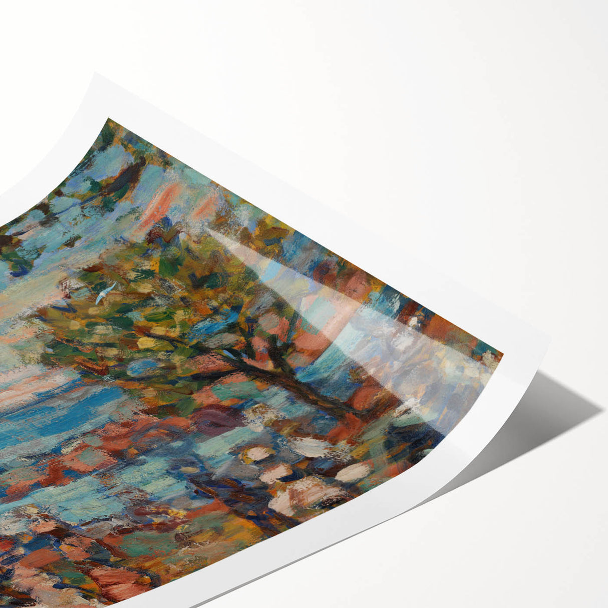 Modern Wall Art - Serene Beach Scene with Trees