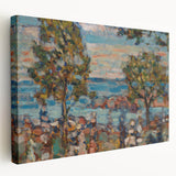 Modern Wall Art - Serene Beach Scene with Trees