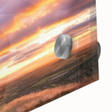 Close-up of a vibrant acrylic landscape artwork showcasing a majestic castle surrounded by lush greenery, ideal for home decor enthusiasts seeking artistic inspiration.