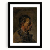 Romanticism Art: Older Man Profile by Mednyánszky Canvas Print