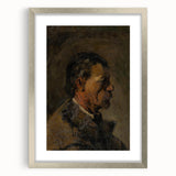 Romanticism Art: Older Man Profile by Mednyánszky Canvas Print