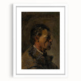 Romanticism Art: Older Man Profile by Mednyánszky Canvas Print