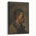 Romanticism Art: Older Man Profile by Mednyánszky Canvas Print