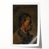 Romanticism Art: Older Man Profile by Mednyánszky Canvas Print