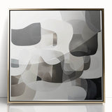 Black and White Abstract Bedroom Wall Art – Modern Canvas Print