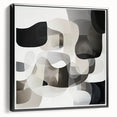 Black and White Abstract Bedroom Wall Art – Modern Canvas Print