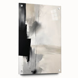 Acrylic Dining Room Artwork – Monochrome Abstract Canvas Print