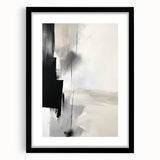 Acrylic Dining Room Artwork – Monochrome Abstract Canvas Print