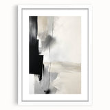Acrylic Dining Room Artwork – Monochrome Abstract Canvas Print