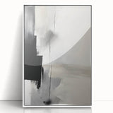 Acrylic Dining Room Artwork – Monochrome Abstract Canvas Print