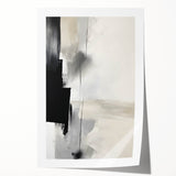 Acrylic Dining Room Artwork – Monochrome Abstract Canvas Print