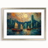 Sailing Cityscape Office Wall Art – Modern Corporate Decor