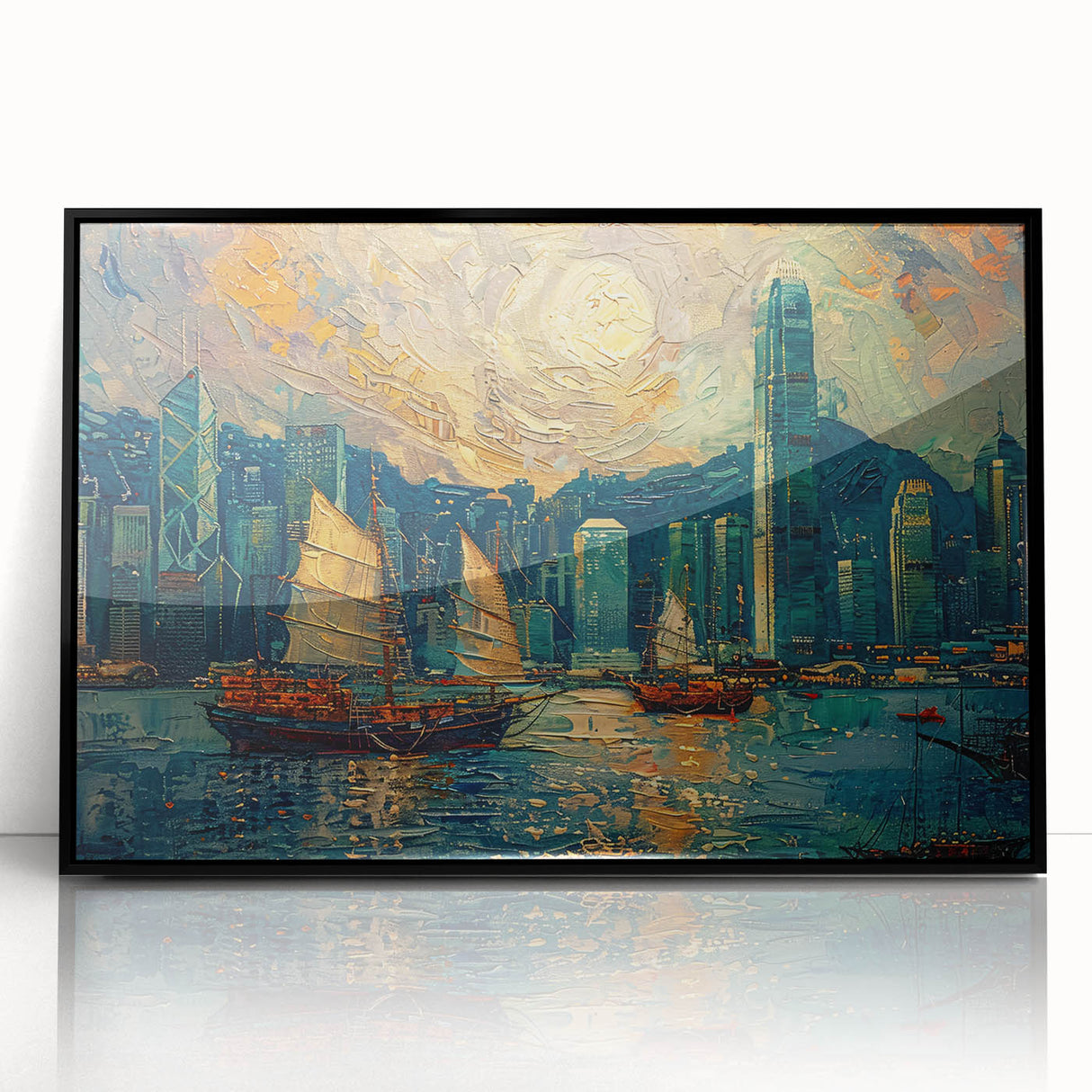 Sailing Cityscape Office Wall Art – Modern Corporate Decor