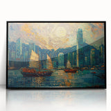 Sailing Cityscape Office Wall Art – Modern Corporate Decor