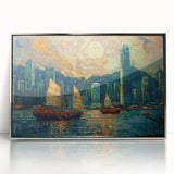 Sailing Cityscape Office Wall Art – Modern Corporate Decor