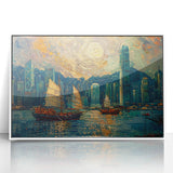 Sailing Cityscape Office Wall Art – Modern Corporate Decor