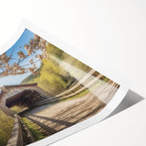 Extra large wall art featuring line art flowers in soft pastel shades on a rolled canvas, suited for large living room walls.