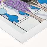 Chic Art Deco Wall Art - Two Fashionable Women in 1920s Balcony Scene