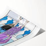 Chic Art Deco Wall Art - Two Fashionable Women in 1920s Balcony Scene