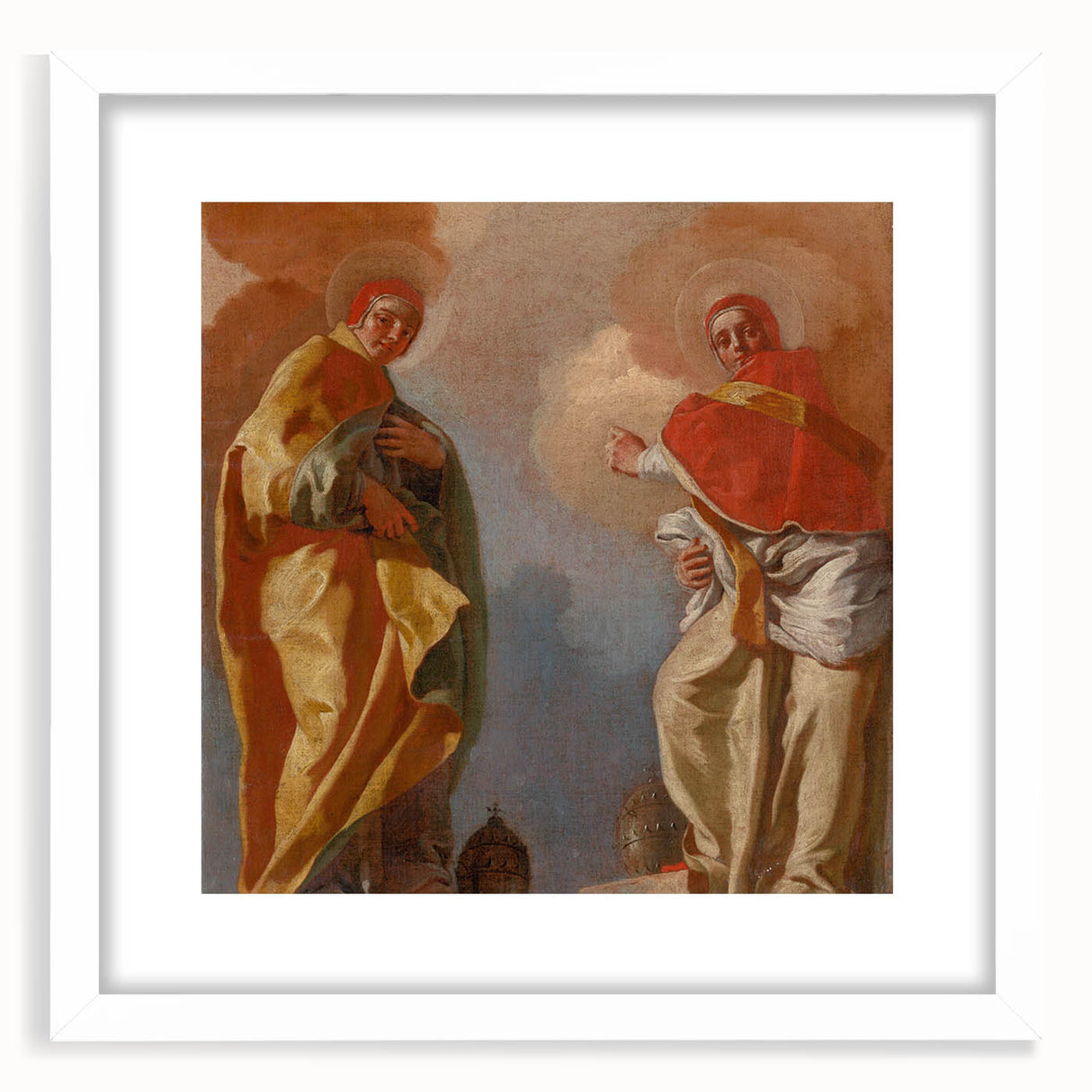Baroque Art Print - Angelic Figures in Flowing Robes