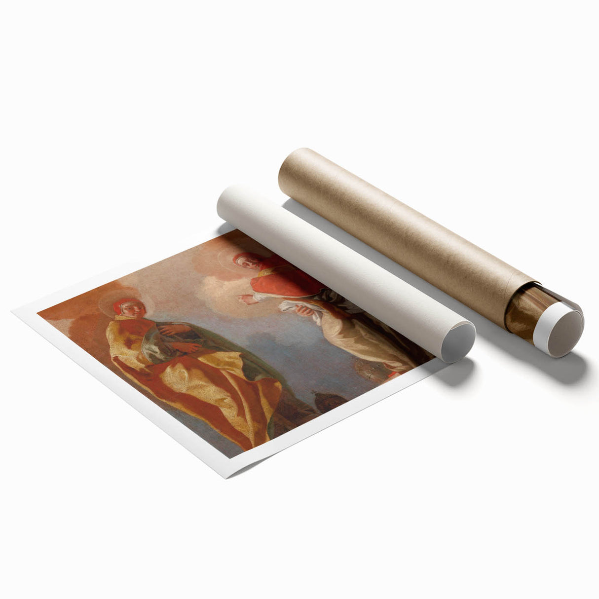 Baroque Art Print - Angelic Figures in Flowing Robes