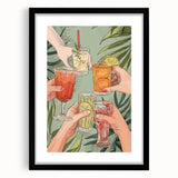 Extra large abstract art print featuring vibrant, colorful textures on a black framed canvas, ideal for living room decor.