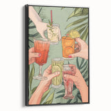 Black and white vintage poster art of a landscape on framed canvas, suitable for bedroom decor.