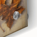Halloween Canvas Art - Rustic Autumn Leaves Vintage Wall Hanging