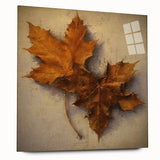 Halloween Canvas Art - Rustic Autumn Leaves Vintage Wall Hanging