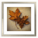 Halloween Canvas Art - Rustic Autumn Leaves Vintage Wall Hanging