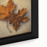 Halloween Canvas Art - Rustic Autumn Leaves Vintage Wall Hanging
