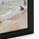 Impressionist Beach Scene - Monet's Camille in Trouville, Framed Print