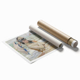 Impressionist Beach Scene - Monet's Camille in Trouville, Framed Print