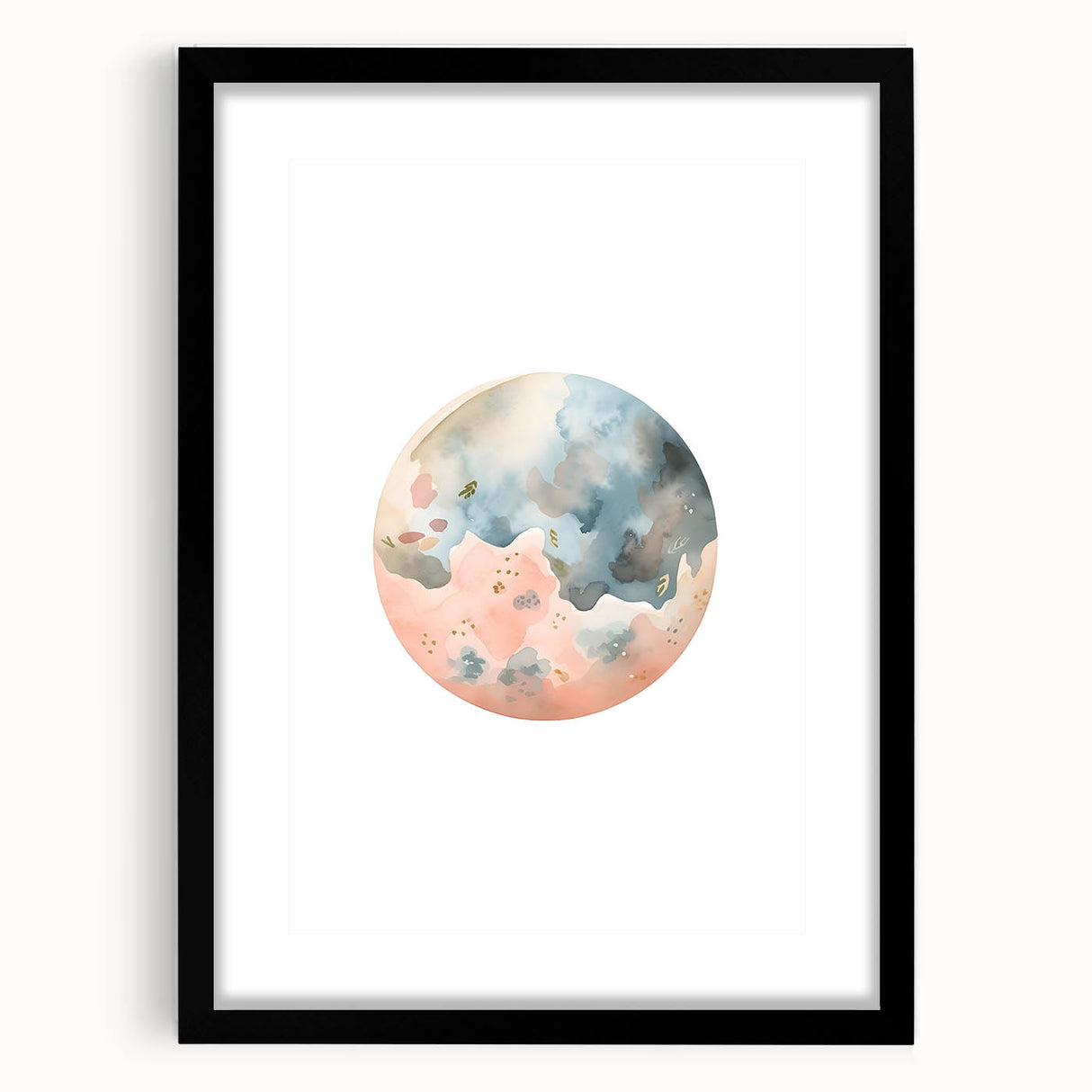 Kids Room Art Prints - Watercolor Earth Playroom Wall Decor
