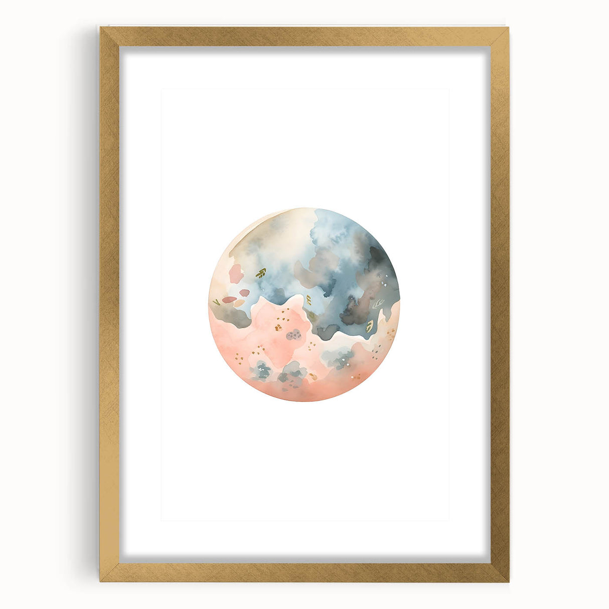 Kids Room Art Prints - Watercolor Earth Playroom Wall Decor