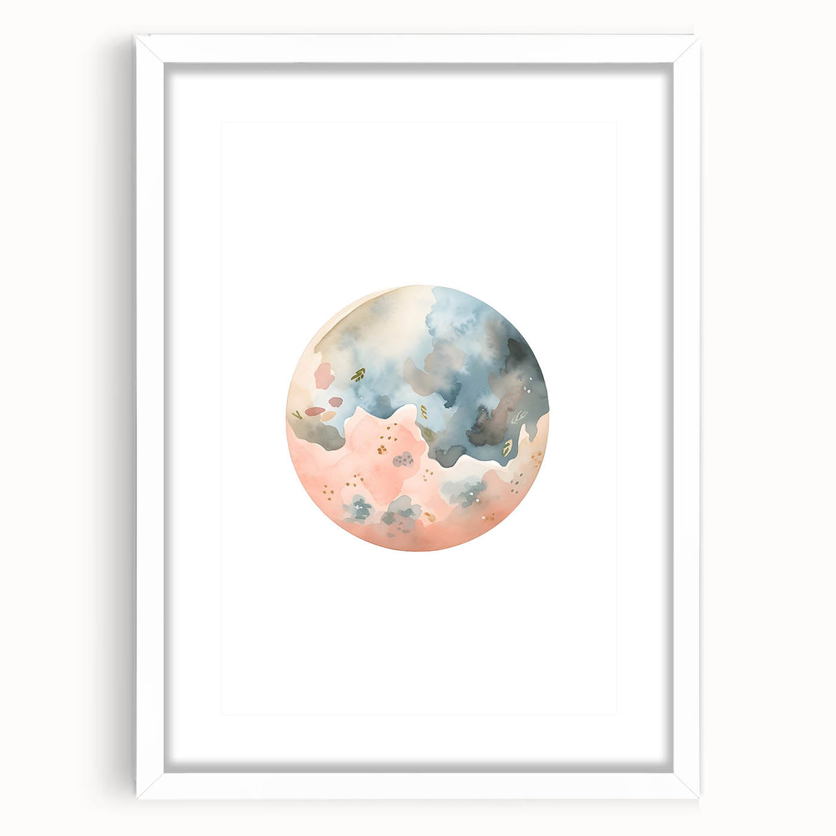 Kids Room Art Prints - Watercolor Earth Playroom Wall Decor