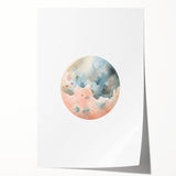Kids Room Art Prints - Watercolor Earth Playroom Wall Decor