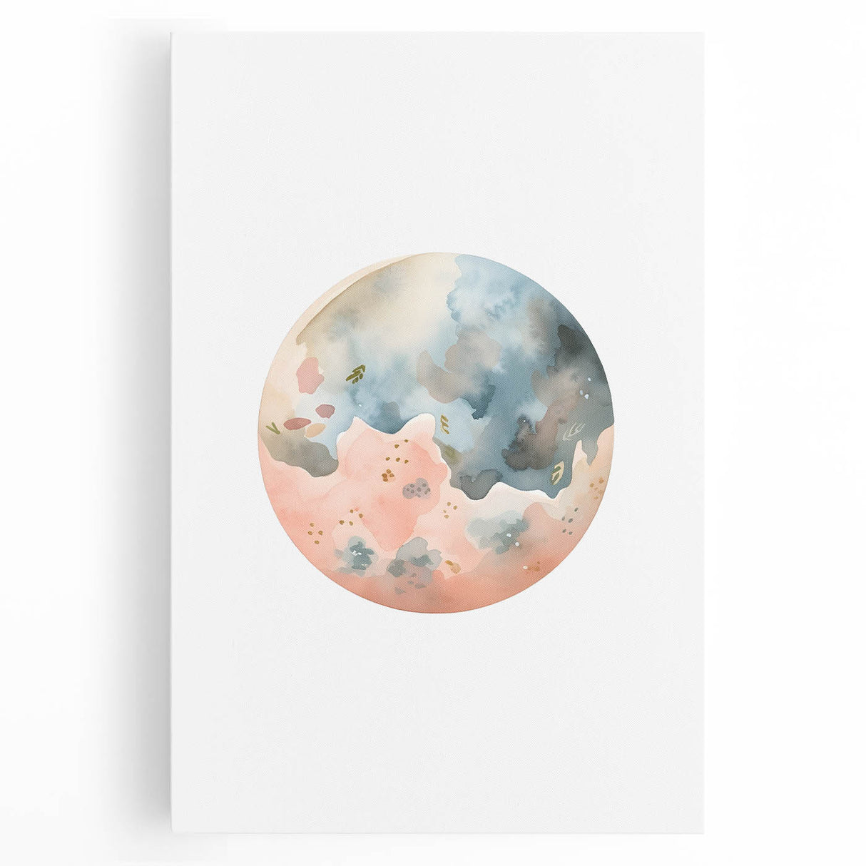 Kids Room Art Prints - Watercolor Earth Playroom Wall Decor