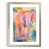 Acrylic Glass Art for Kids – Colorful Elephant Jungle Print
