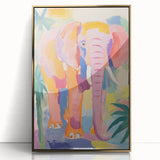 Acrylic Glass Art for Kids – Colorful Elephant Jungle Print