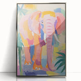 Acrylic Glass Art for Kids – Colorful Elephant Jungle Print