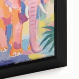Acrylic Glass Art for Kids – Colorful Elephant Jungle Print