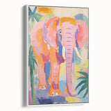 Acrylic Glass Art for Kids – Colorful Elephant Jungle Print