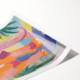 Acrylic Glass Art for Kids – Colorful Elephant Jungle Print