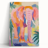 Acrylic Glass Art for Kids – Colorful Elephant Jungle Print