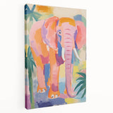 Acrylic Glass Art for Kids – Colorful Elephant Jungle Print