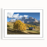 Landscape barn frame with a white mat, showcasing a rustic design that enhances any home decor. The frame is front-facing, highlighting its elegant finish and versatile style.